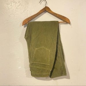 Green corduroy mom jeans